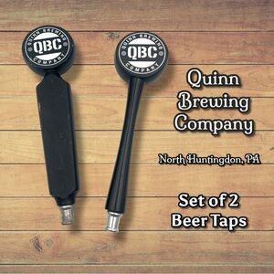 Quinn Brewing Company North Huntingdon, Pa Breweriana Set of 2 Beer Taps